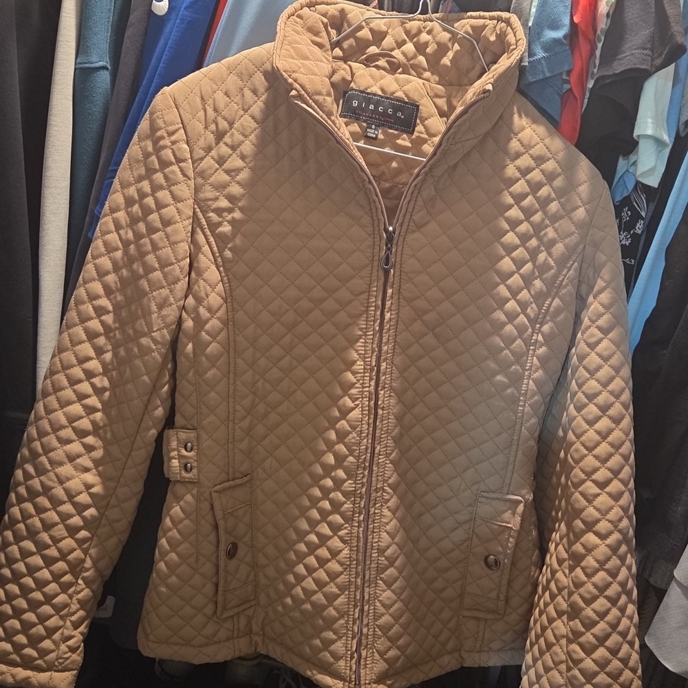 Tan Quilted Women's Jacket